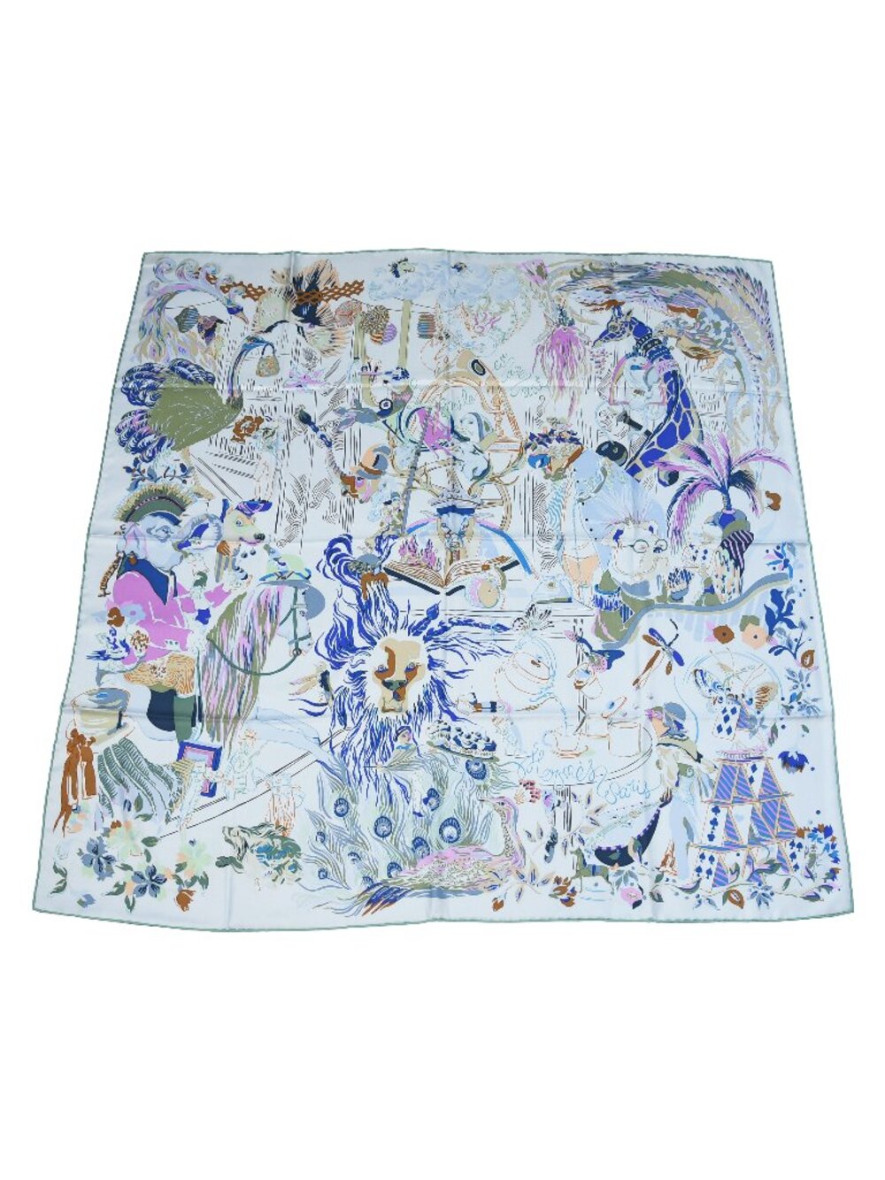 Hermes Emile et une Nuit Silk Square Scarf Multicolor